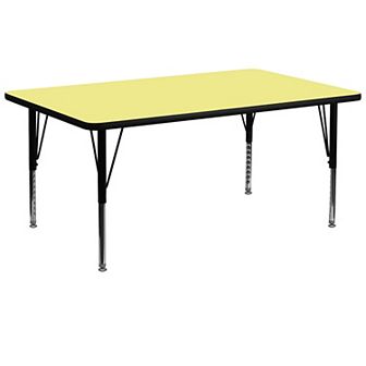 Emma and Oliver 30x72 Red Thermal Laminate Preschool Activity Table