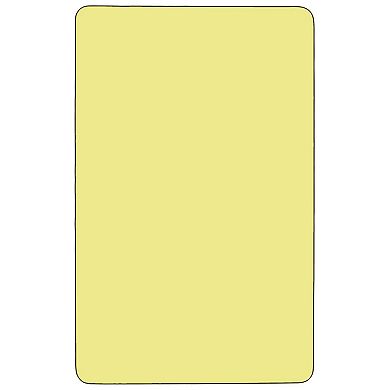 Emma and Oliver 24x48 Yellow Thermal Laminate Preschool Activity Table