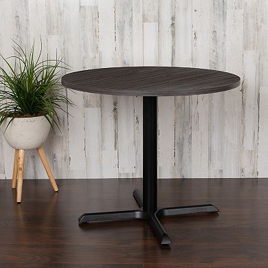 Emma and Oliver 36" Round Multi-Purpose Conference Table in Mahogany - Meeting Table for Office