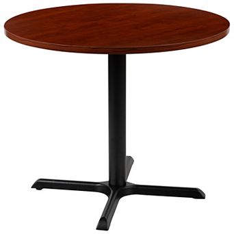 Emma and Oliver 36" Round Multi-Purpose Conference Table in Mahogany - Meeting Table for Office