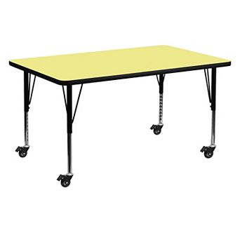 Emma and Oliver Mobile 30x60 Red Thermal Laminate Preschool Activity Table