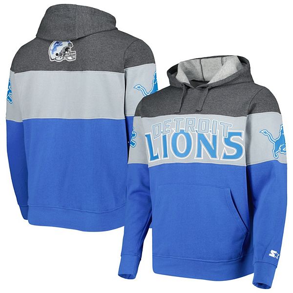 Men's Nike Blue Detroit Lions Fan Gear Pullover Hoodie