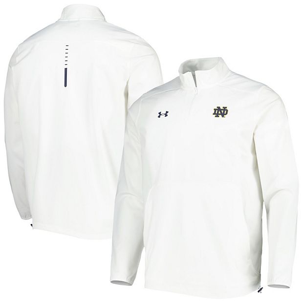 Men's Under Armour White Notre Dame Fighting Irish Motivate Half-Zip Jacket Size: Extra Large