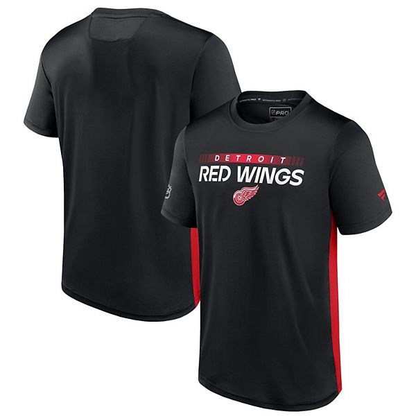 Women's Fanatics Branded Black Detroit Red Wings Authentic Pro V-Neck T-Shirt