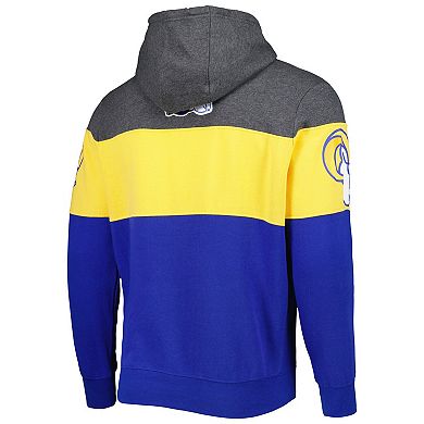 Men's Starter Heather Charcoal/Royal Los Angeles Rams Extreme Pullover Hoodie