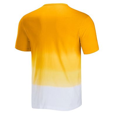 Men's NFL x Darius Rucker Collection by Fanatics Gold/White Pittsburgh Steelers Dip Dye Pocket T-Shirt