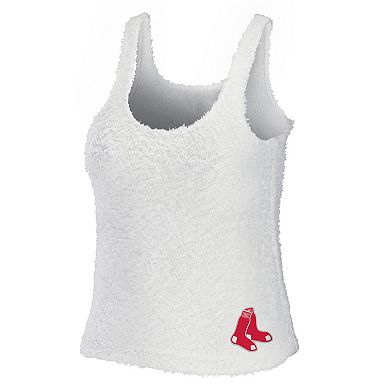 Women's WEAR by Erin Andrews Cream Boston Red Sox Plus Size Cozy Scoop Neck Tank Top & Pants Set