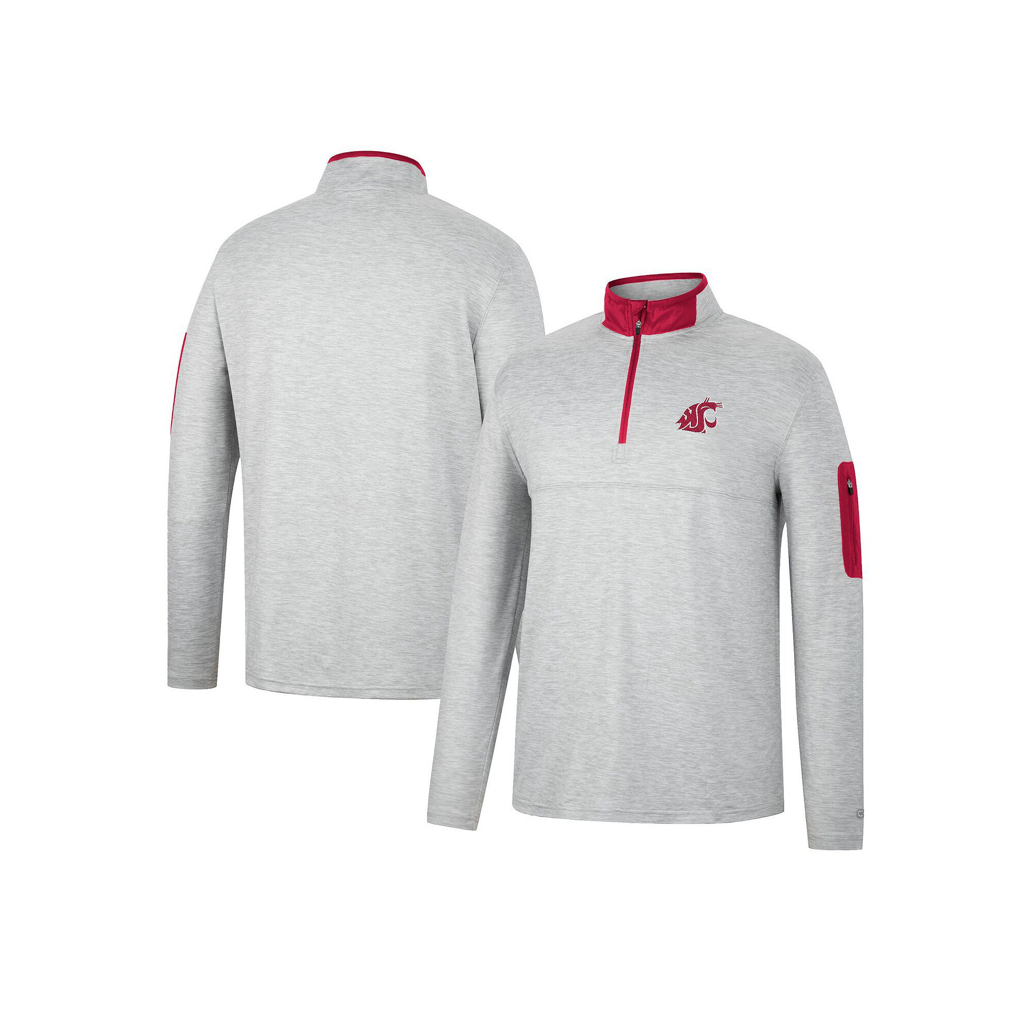 Mens Colosseum Heathered Gray/Crimson Washington State Cougars Country Clu