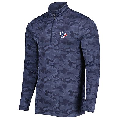 Men's Antigua Navy Houston Texans Brigade Quarter-Zip Sweatshirt