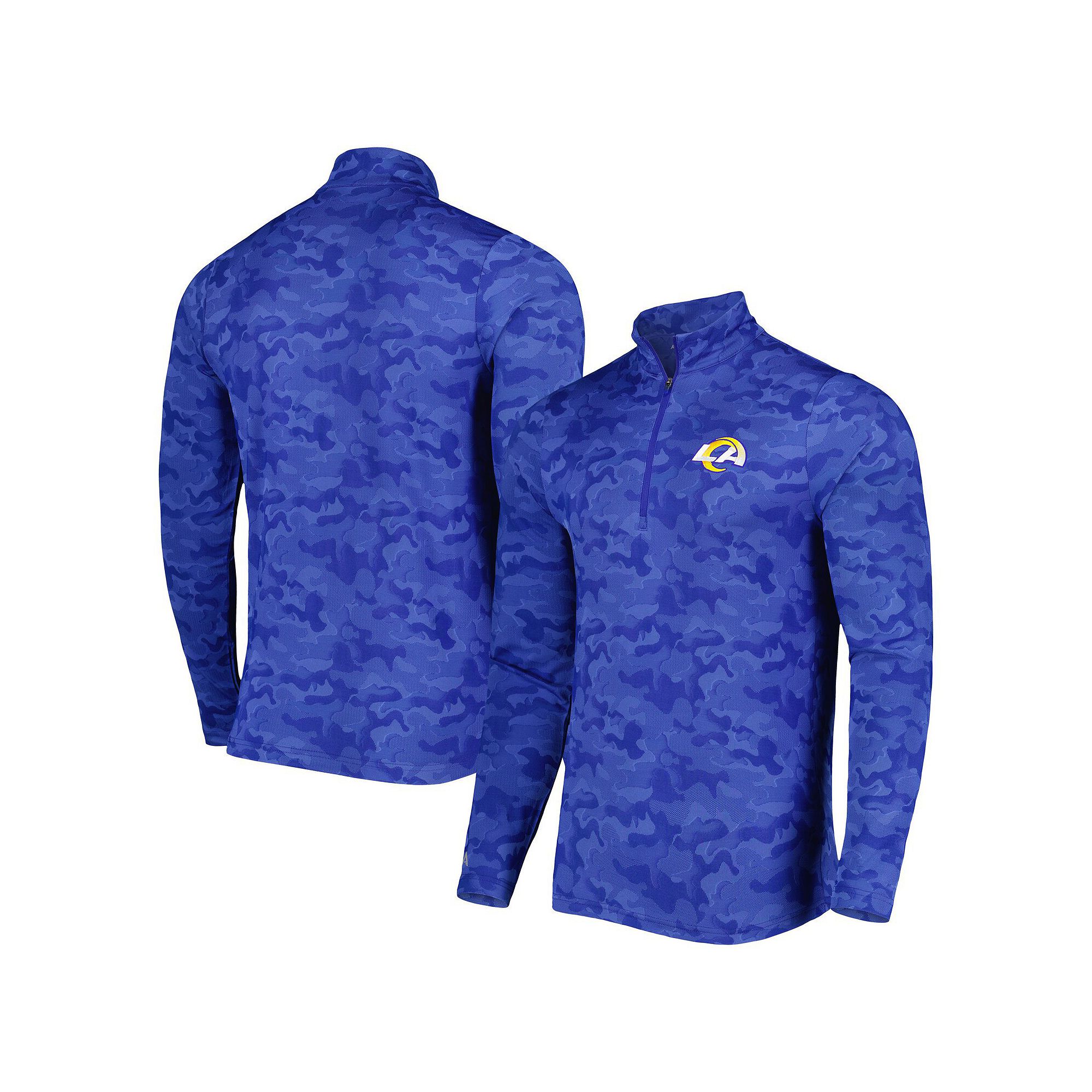 Mens Antigua Royal Los Angeles Rams Brigade Quarter-Zip Sweatshirt, Size: 