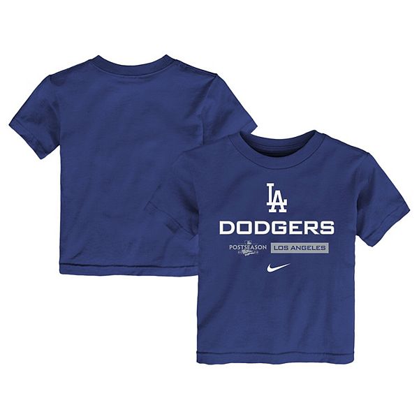 Youth Royal Los Angeles Dodgers 2022 Postseason Locker Room T-Shirt