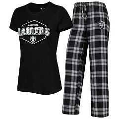Men's Las Vegas Raiders FOCO Silver Wordmark Ugly Pajama Set