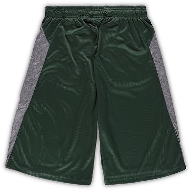 Men's Green Michigan State Spartans Big & Tall Textured Shorts
