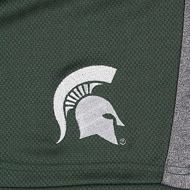 Men's Green Michigan State Spartans Big & Tall Textured Shorts