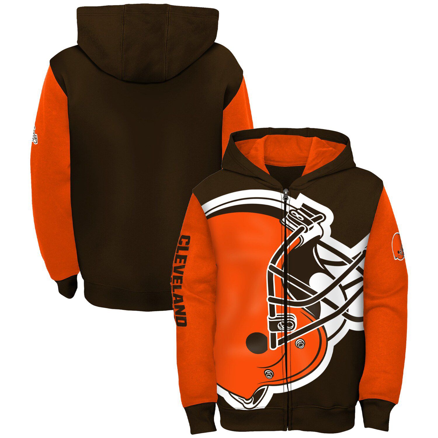 Youth Nike Brown Cleveland Browns Icon Performance Pullover Hoodie