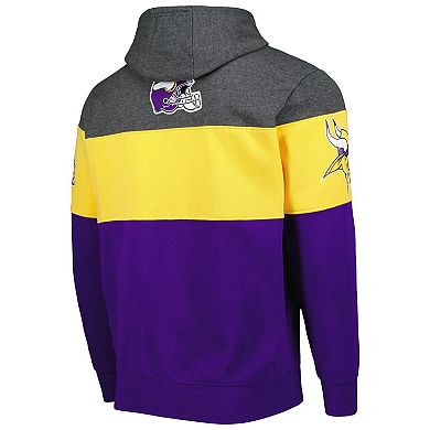 Men's Starter Purple/Heather Charcoal Minnesota Vikings Extreme Pullover Hoodie