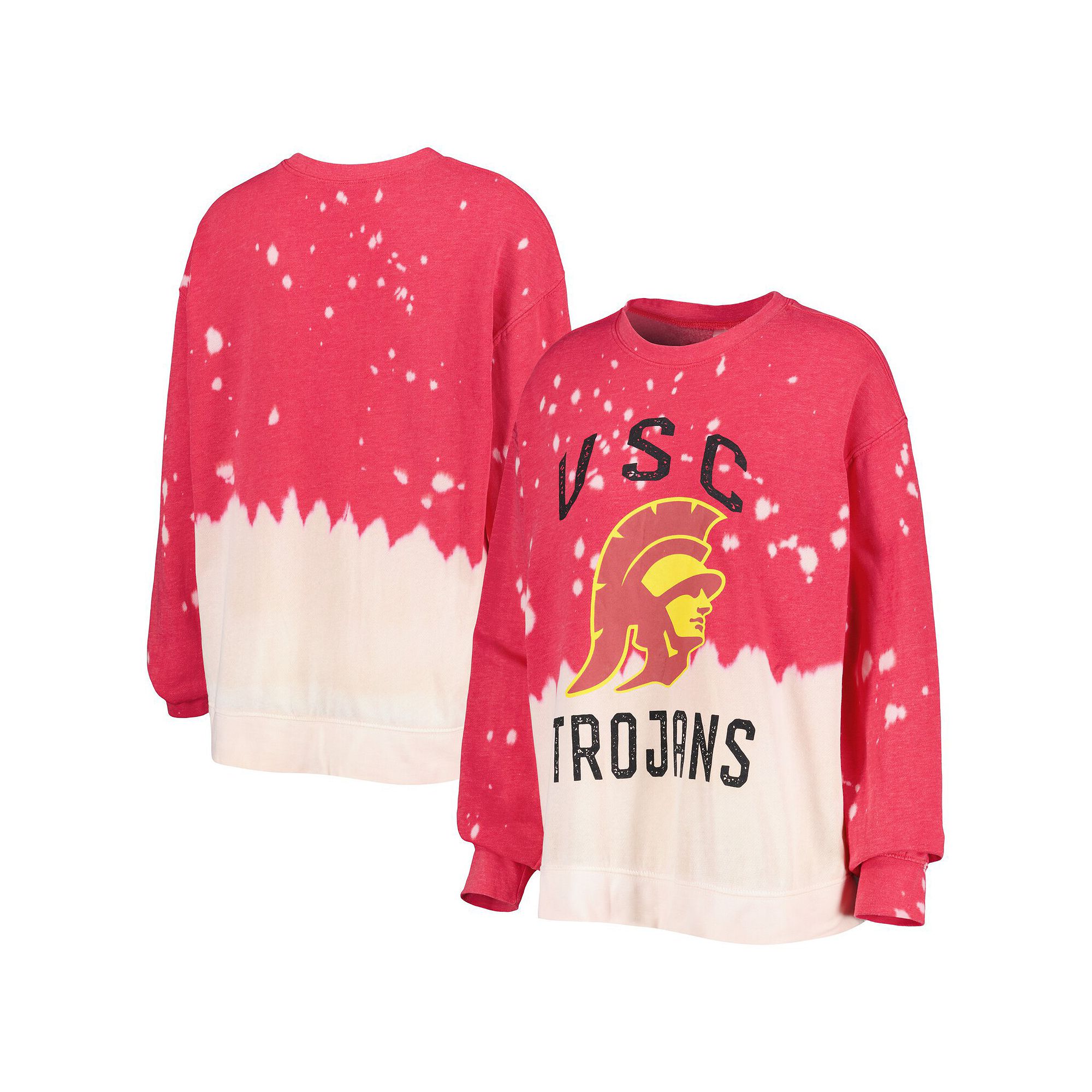 Womens Gameday Couture Crimson USC Trojans Twice As Nice Faded Dip-Dye Pul