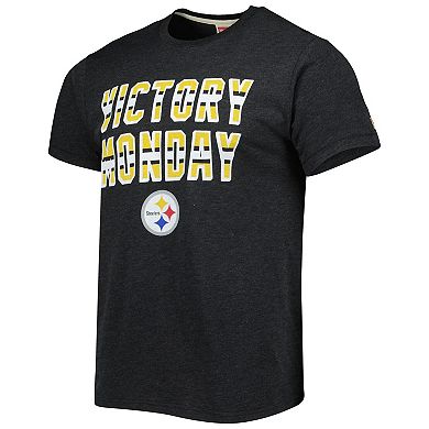Men's Homage Charcoal Pittsburgh Steelers Victory Monday Tri-Blend T-Shirt
