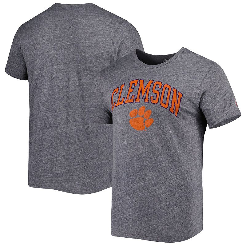 Mens League Collegiate Wear Heather Gray Clemson Tigers 1965 Arch Victory 
