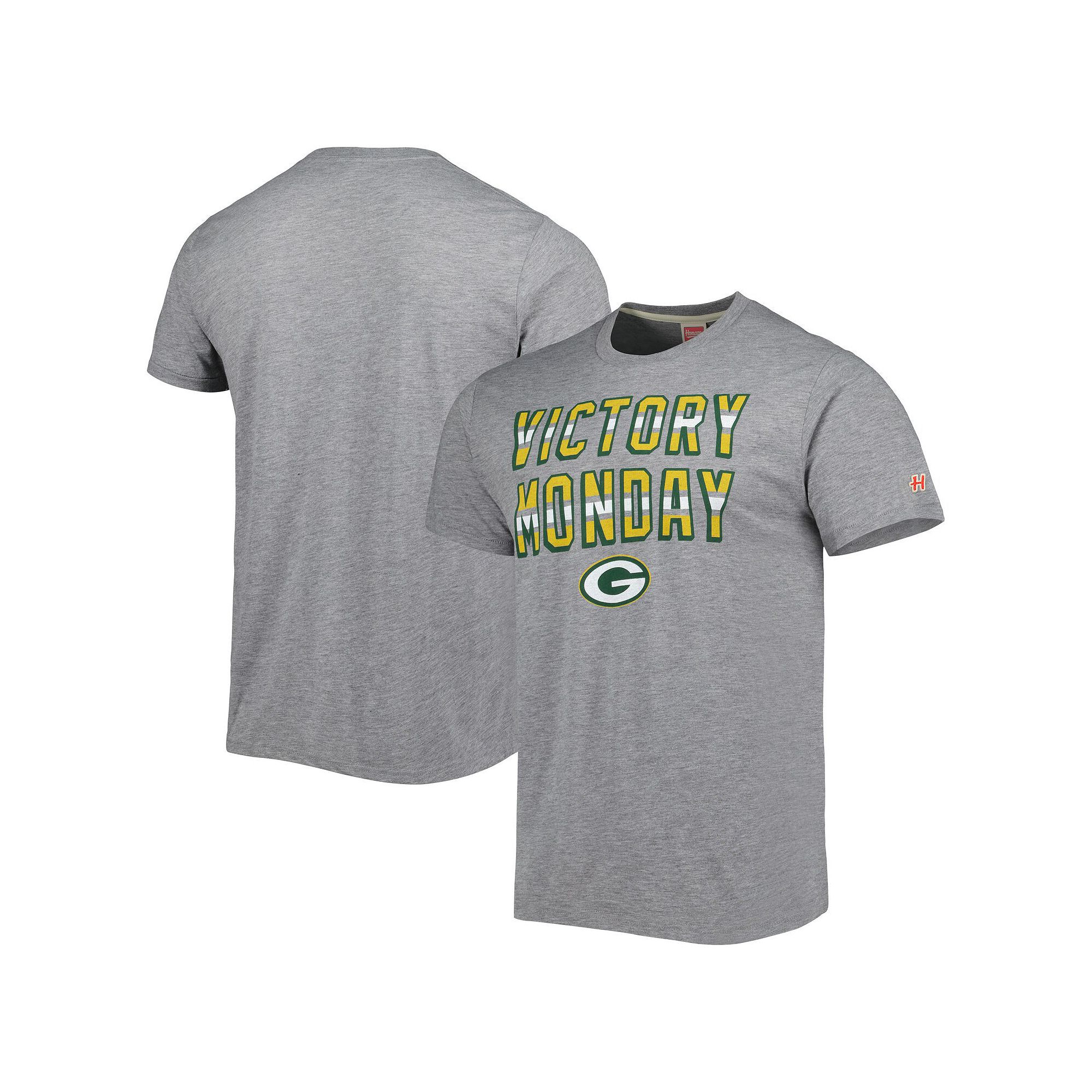 Mens Homage Gray Green Bay Packers Victory Monday Tri-Blend T-Shirt, Size: