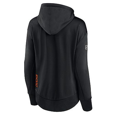 Women's Fanatics Branded Black Anaheim Ducks Authentic Pro Rink Full-Zip Hoodie