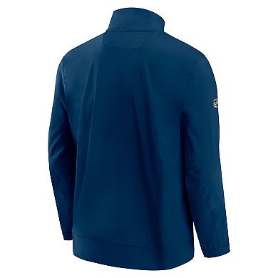 Men's Fanatics Branded Deep Sea Blue Seattle Kraken Authentic Pro Rink Coaches Full-Zip Jacket