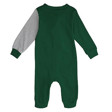 Infant Green/Gray Michigan State Spartans Halftime Two-Tone Sleeper