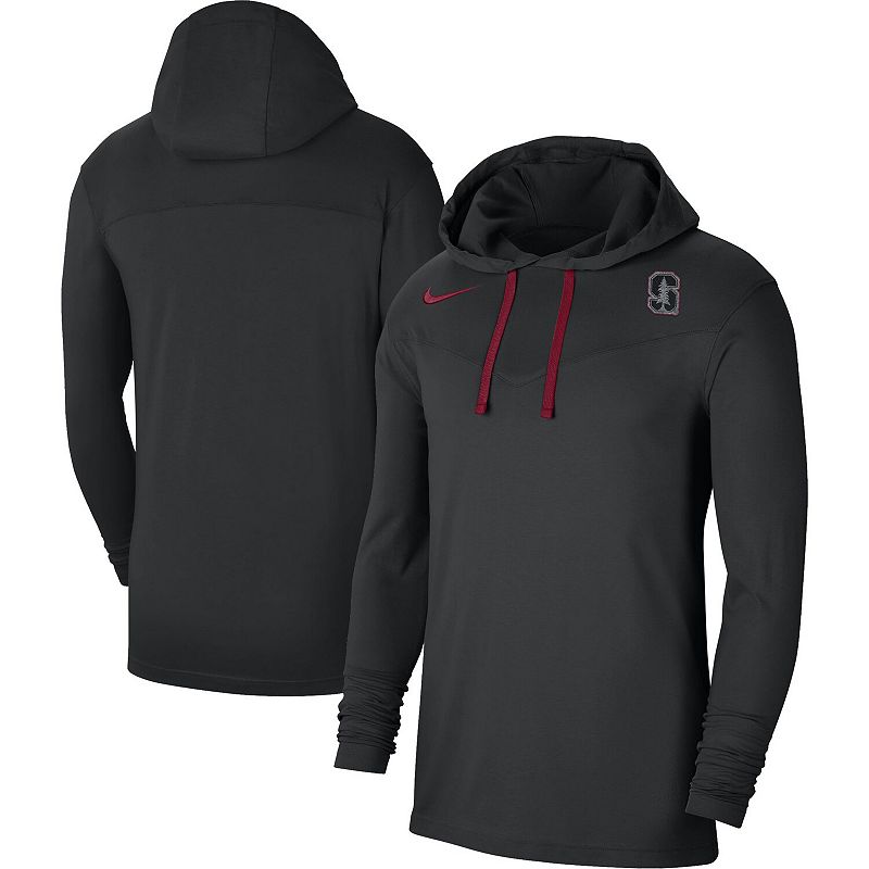 Mens Nike Black Stanford Cardinal Off-Field Performance Long Sleeve Hoodie