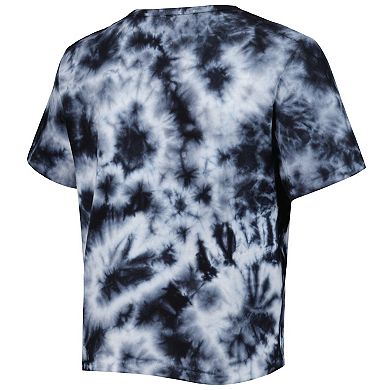 Women's ZooZatz Black Oklahoma Sooners Cloud-Dye Cropped T-Shirt