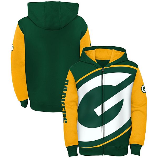 NFL Green Bay Packers 8-20 Boys Goal Post Full Zip Jacket (Green, X-Large)  : : Clothing & Accessories