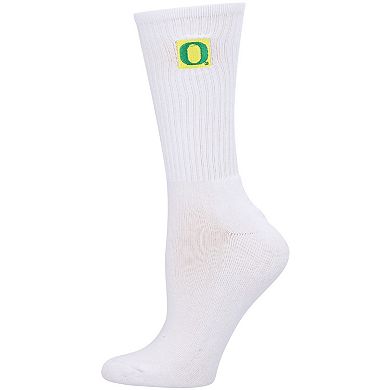 Women's ZooZatz Green/White Oregon Ducks 2-Pack Quarter-Length Socks