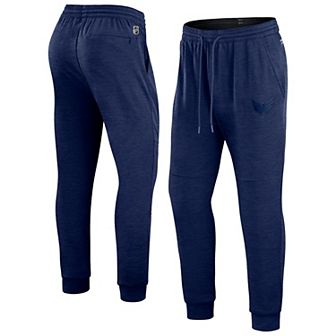 Men's Fanatics Branded Heather Navy Washington Capitals Authentic Pro Road Jogger Sweatpants