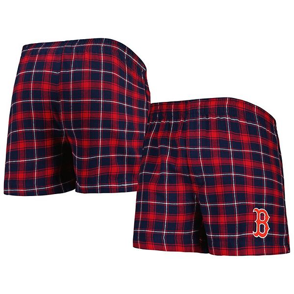 Men s concepts sport navy red boston red sox ledger flannel boxers