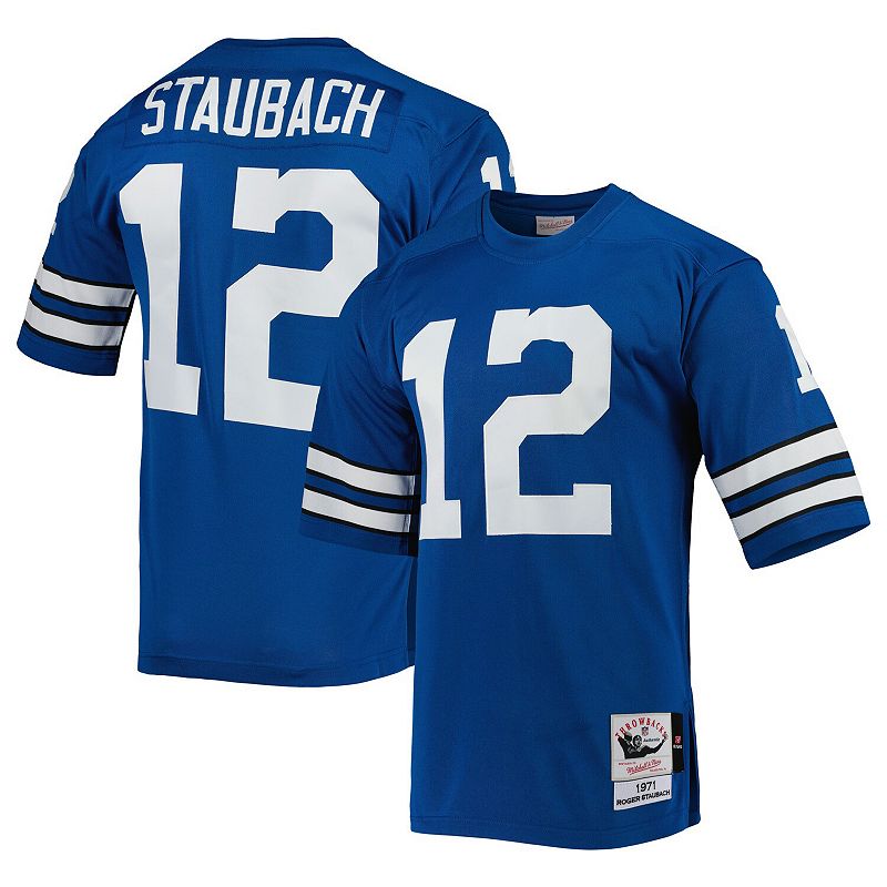 Mens Mitchell & Ness Roger Staubach Royal Dallas Cowboys 1971 Authentic Re