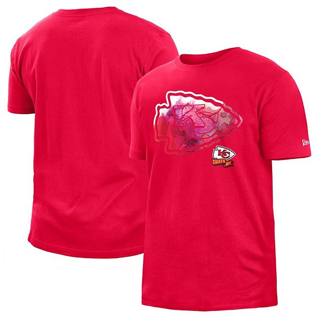 Men s New Era Red Kansas City Chiefs 2022 Sideline Ink Dye T Shirt