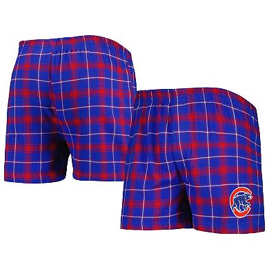 Men's Concepts Sport Royal/Red Chicago Cubs Ledger Flannel Boxers