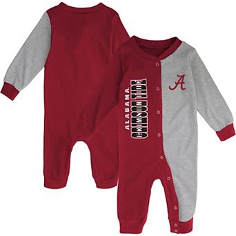 Infant Crimson/Gray Alabama Crimson Tide Halftime Two-Tone Sleeper