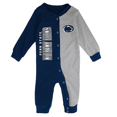 Infant Navy/Gray Penn State Nittany Lions Halftime Two-Tone Sleeper