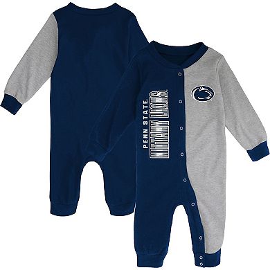 Infant Navy/Gray Penn State Nittany Lions Halftime Two-Tone Sleeper