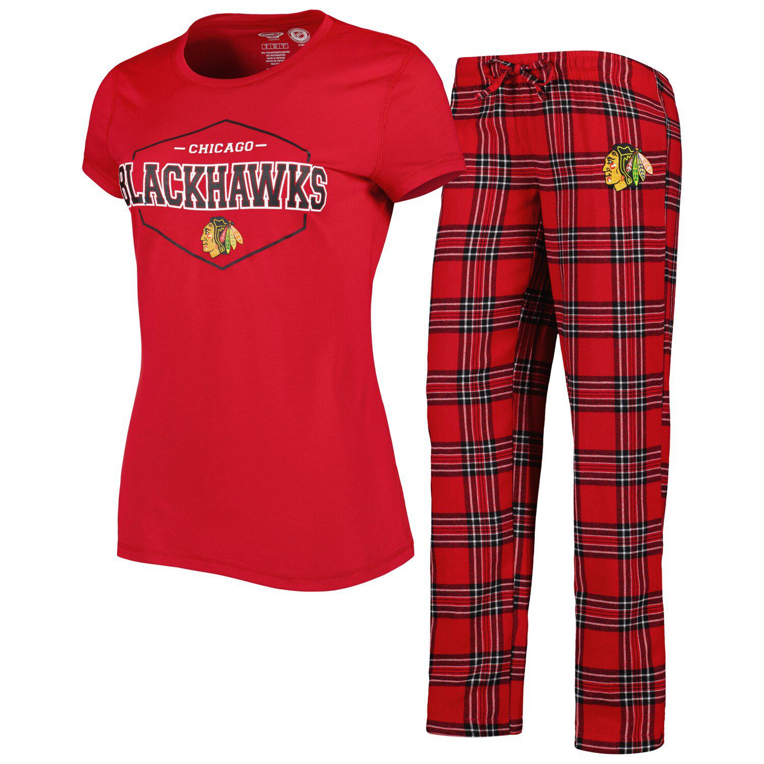 Chicago Blackhawks Women's Red Cotton Pajama Pants Large