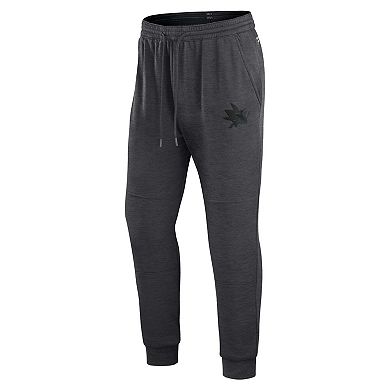 Men's Fanatics Branded Heather Charcoal San Jose Sharks Authentic Pro Road Jogger Sweatpants
