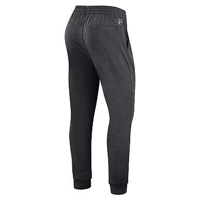 Men's Fanatics Branded Heather Charcoal San Jose Sharks Authentic Pro Road Jogger Sweatpants