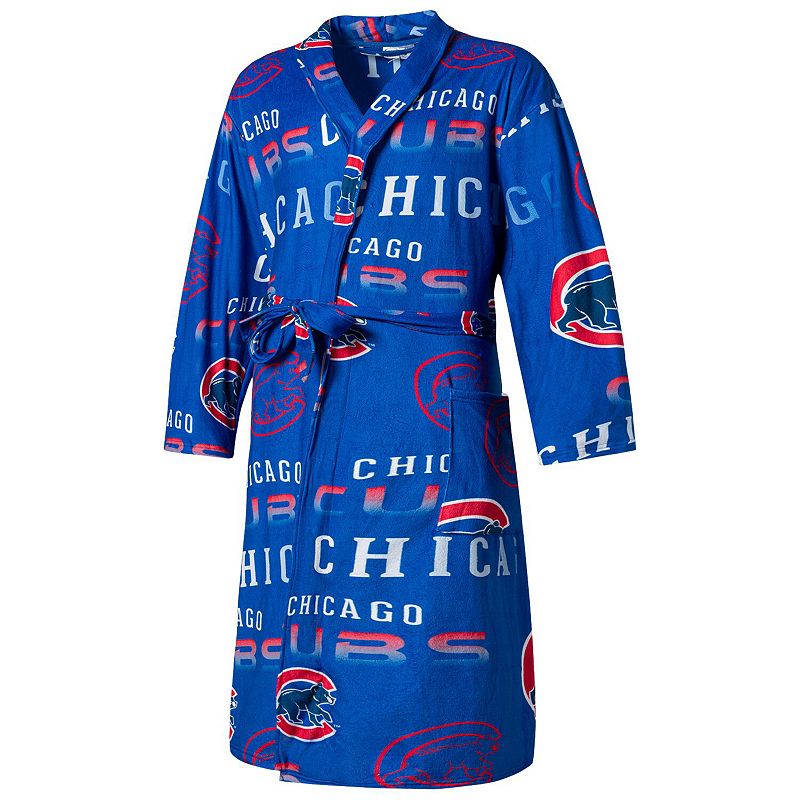 Mens Concepts Sport Royal Chicago Cubs Windfall Microfleece Allover Robe, 