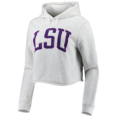 売れ筋商品|||リーグカレッジエイトウェア カットソー トップス レディース Women's Ash ia Bulldogs 2-Hit 1636 Cropped Pullover Hoodie Ash Women's League Collegiate Wear Ash LSU Tigers 2-Hit 1636