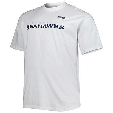 Men's Fanatics Branded White Seattle Seahawks Big & Tall Hometown Collection Hot Shot T-Shirt