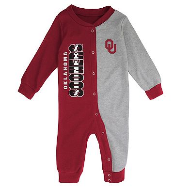 Infant Crimson/Gray Oklahoma Sooners Halftime Two-Tone Sleeper