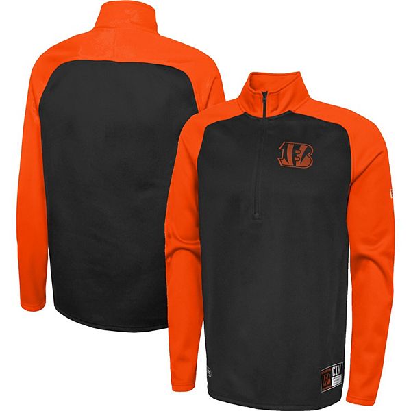 Cincinnati Bengals Women's Gray Sherpa Quarter-Zip Pullover Jacket Size: Small