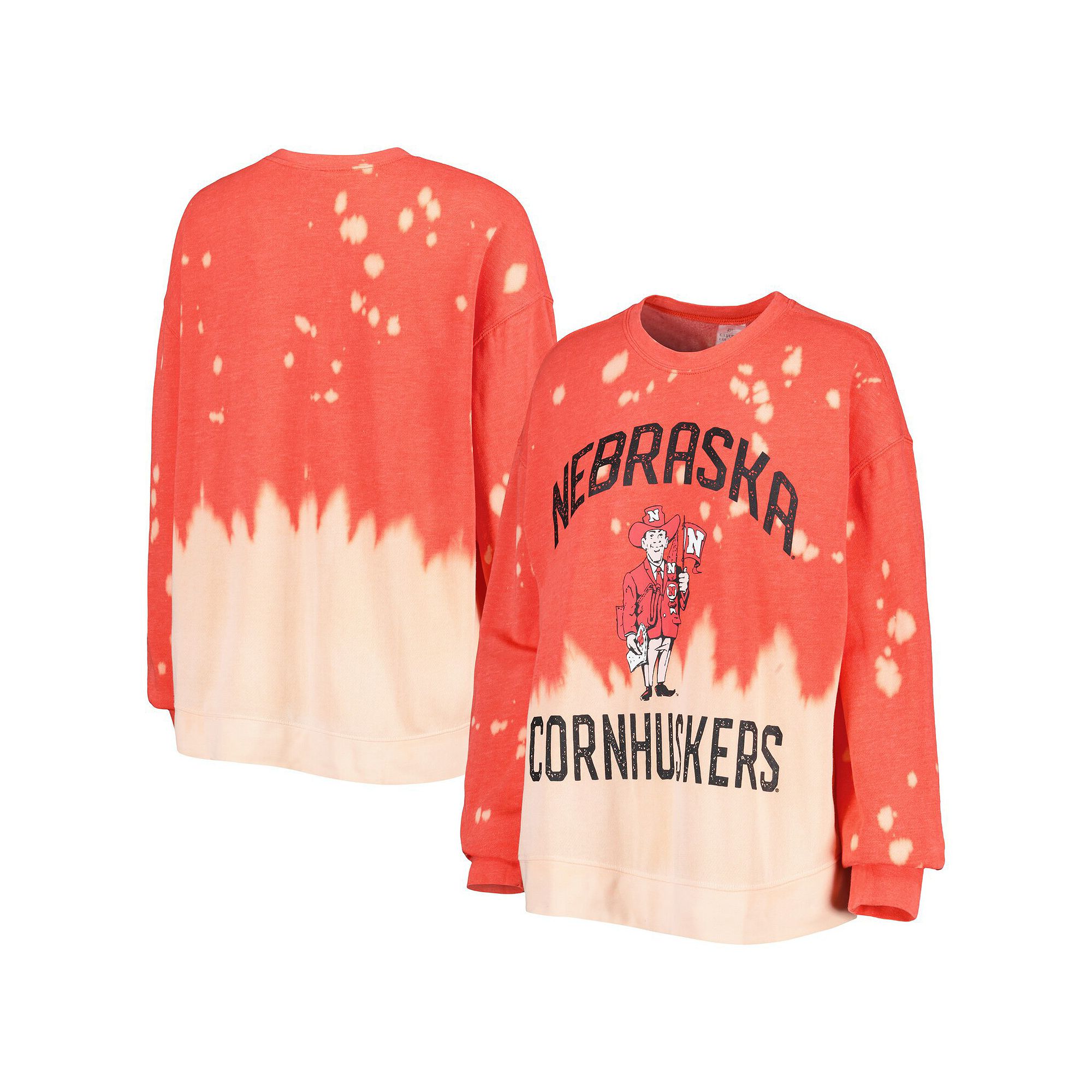 Womens Gameday Couture Red Nebraska Huskers Twice As Nice Faded Dip-Dye Pu