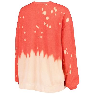 Women's Gameday Couture Red Nebraska Huskers Twice As Nice Faded Dip-Dye Pullover Long Sleeve Top