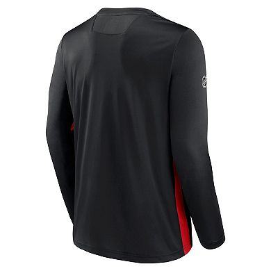 Men's Fanatics Branded Black New Jersey Devils Authentic Pro Rink Performance Long Sleeve T-Shirt